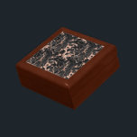 Black & Rose Gold Glitter Marble 2 Gift Box<br><div class="desc">Black and rose gold glitter marble 2 gift box.</div>