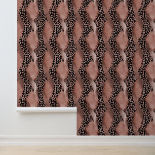 Black Rose Gold Leopard Animal Wallpaper