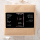 Black & Rose Gold Logo 2 OZ Cosmetic Bottle Wrap