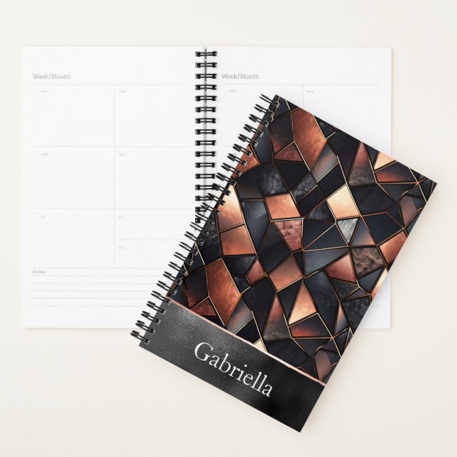 Black Rose Gold Tiles Planner (Display)