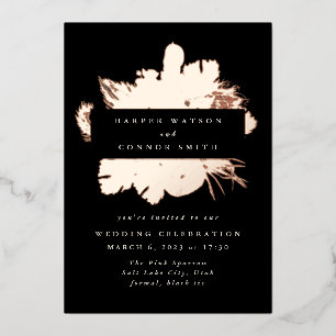 Black Rose Gold Wreath Pampas Grass Floral Wedding