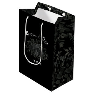 Black Rose Gothic Wedding Medium Gift Bag