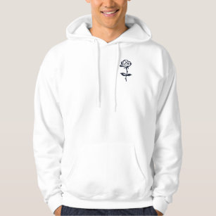 black hoodie with roses