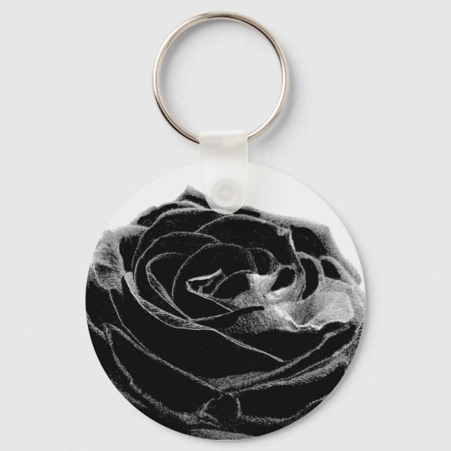 black rose key ring (Front)