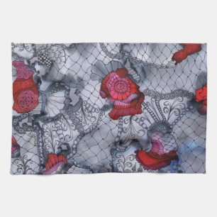 Black Rose Kitchen Towel