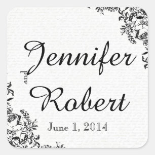 Black Rose Love Letter Wedding Envelope Seal