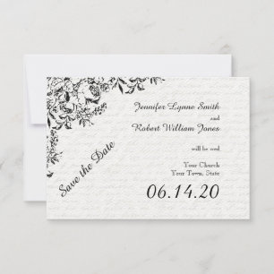 Black Rose Love Letter Wedding Save the Date