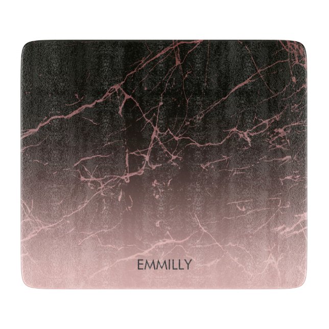 Black Rose Marble Cutting Board (Front)