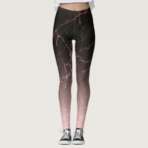 Black Rose Marble Leggings