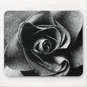 BLACK ROSE MOUSE MAT