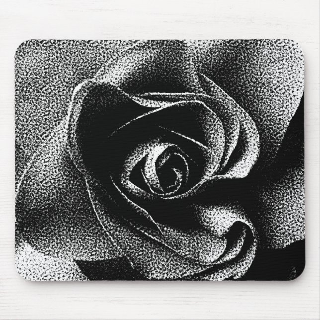 BLACK ROSE MOUSE MAT (Front)