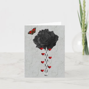 Black Rose Of Love Holiday Card