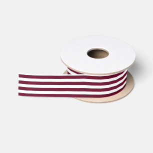 Black Rose Red and White Striped Wrapping Satin Ribbon