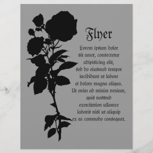 Black Rose Silhouette Flyer