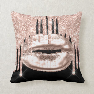 Black Rose Spark Mermaid  Kiss Bride 16th Cushion