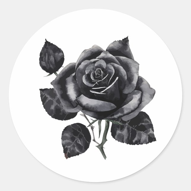 Black Rose Sticker (Front)