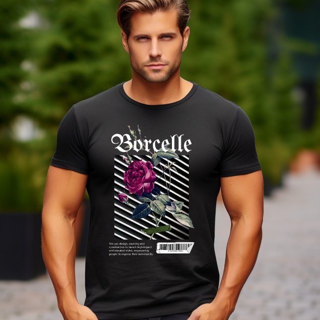 Black Rose Streetwear Aesthetic T-Shirt (Creator Uploaded)