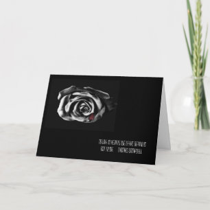 Black rose Sympathy cards