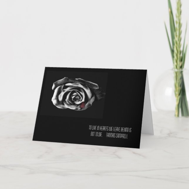 Black rose Sympathy cards (Front)