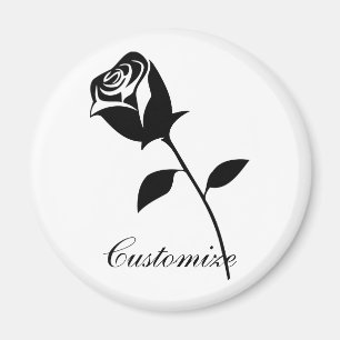 Black Rose Valentine Flower Thunder_Cove Magnet