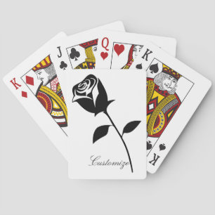 Black Rose Valentine Flower Thunder_Cove Playing Cards