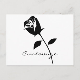 Black Rose Valentine Flower Thunder_Cove Postcard