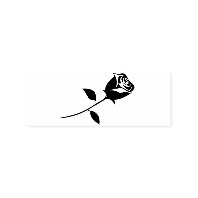 Black Rose Valentine Flower Thunder_Cove Rubber Stamp (Imprint)