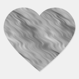 Black Rose Wavy Texture Heart Sticker