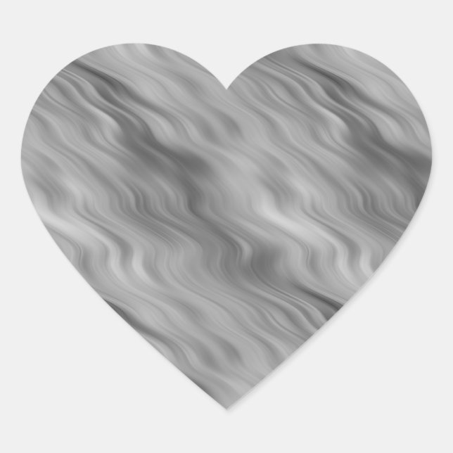 Black Rose Wavy Texture Heart Sticker (Front)
