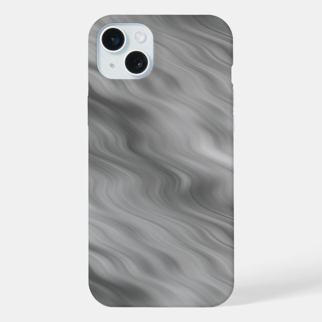 Black Rose Wavy Texture iPhone Case (Back)
