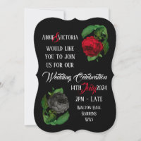 Black Rose Wedding Invitation