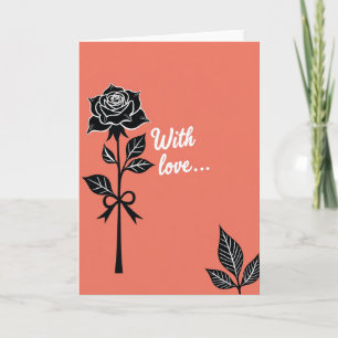 Black Rose With Love Card