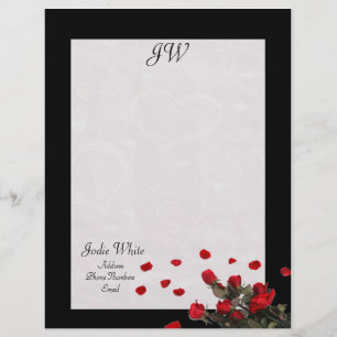 Black Roses - Monogram Letterhead