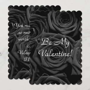 black roses Valentine's Holiday Card
