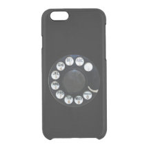 Black Rotary Dial iPhone 6 Clearly™ Deflector Case