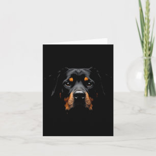 Black Rottweiler Dog Rottie Face Card