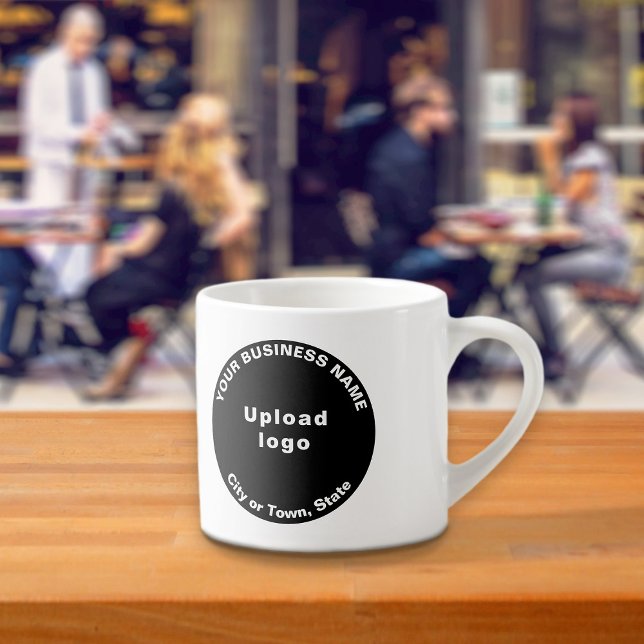 Black Round Business Brand on Espresso Mug (Creator Uploaded)