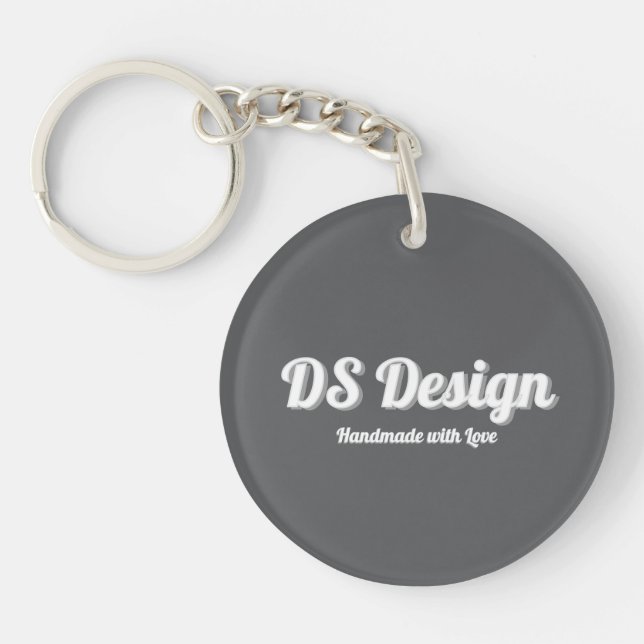 Black Round Keychain (Front)
