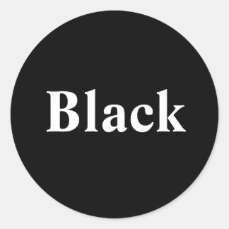 Black Round Sticker