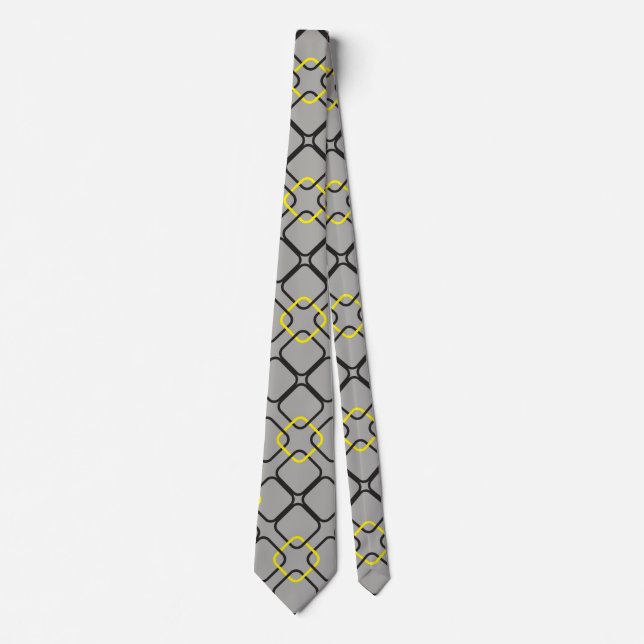 black rounded square intersected with yellow tie (Front)