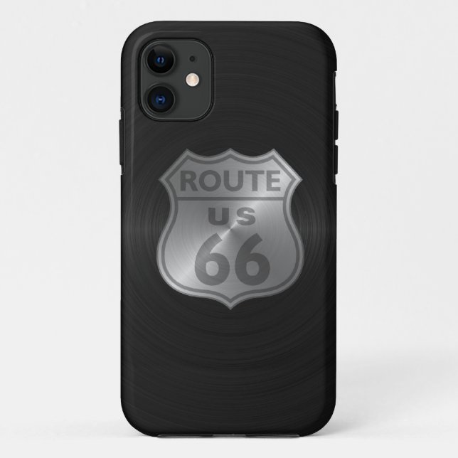 Black Route 66 Case-Mate iPhone Case (Back)