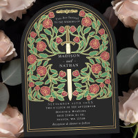 Black Royal Mediaeval Sword Wedding Arch