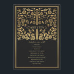 Black Royal Mediaeval Sword Wedding Program Programme<br><div class="desc">Elegant and modern wedding design inspired by the mediaeval fantasy genre. Design is not real foil. You can customise this further by clicking on the "PERSONALIZE" button. Matching Items in our shop for a complete party theme.</div>