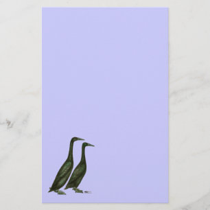 Black Runner Ducks Stationery