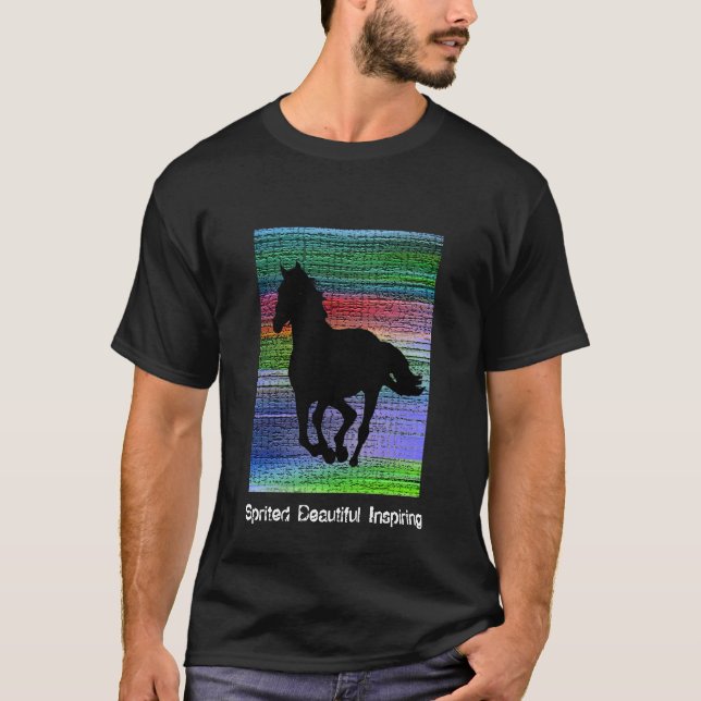 Black Running Horse T-Shirt (Front)