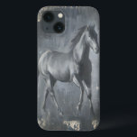 Black Running Stallion iPhone 13 Case<br><div class="desc">This painting by Ethan Harper is captivating. He captured the beauty of the stallion associated with two simple colours: black and beige. This contemporary fine art print of a black running stallion will add character to any living room,  dining room or bedroom.</div>