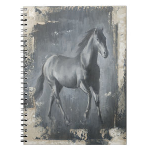 Black Running Stallion Notebook