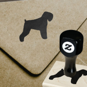 Black Russian Terrier Dog Breed Silhouette Rubber Stamp