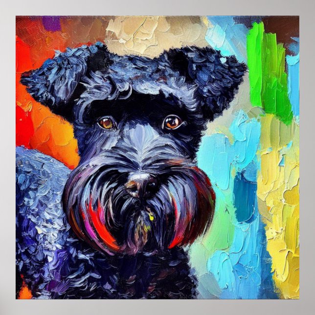 Black Russian Terrier Dog  Poster (Front)