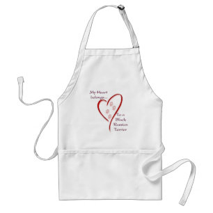 Black Russian Terrier Heart Belongs Standard Apron